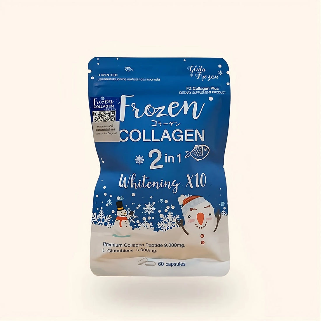 Gluta Frozen Collagen 2 In 1 Capsules - Product Packaging